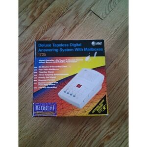 AT&T 1725 Time Date Stamp Deluxe Digital Answering Machine 4-Mailboxes